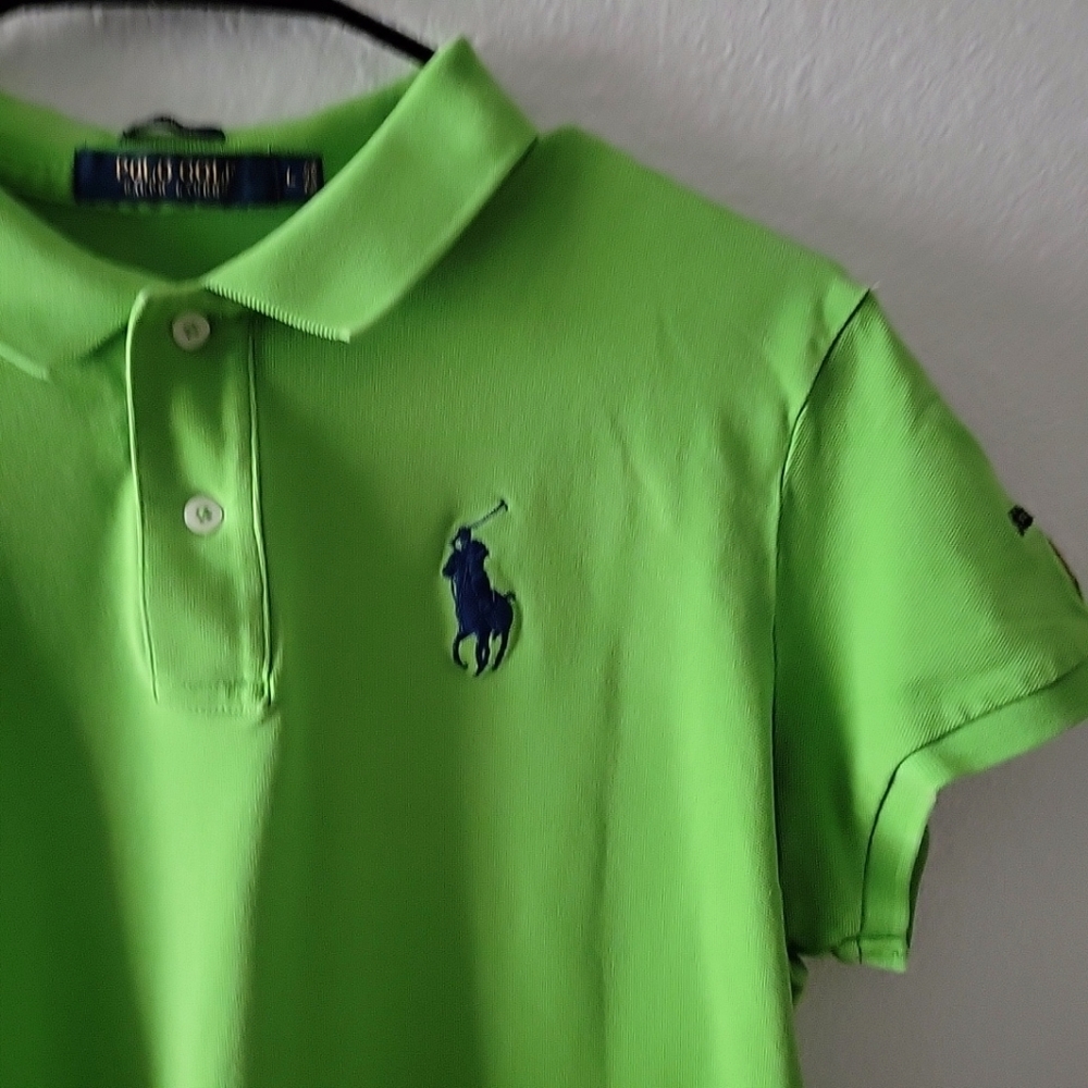 Polo Ralph Lauren Golf Top Blue Pony Size Large - Picture 7 of 8